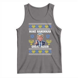 Make Hanukkah Great Again Tank Top Funny Ugly Jewish Holiday Gift TS12 Deep Heather Print Your Wear