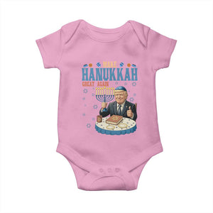 Funny Jewish Holiday Baby Onesie Make Hanukkah Great Again Ugly Gift TS12 Light Pink Print Your Wear
