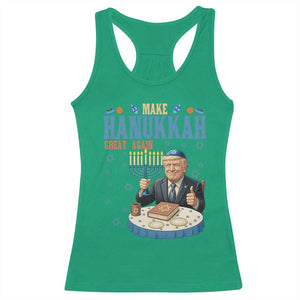 Funny Jewish Holiday Racerback Tank Top Make Hanukkah Great Again Ugly Gift TS12 Irish Green Print Your Wear