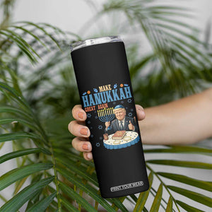 Funny Jewish Holiday Skinny Tumbler Make Hanukkah Great Again Ugly Gift TS12 Print Your Wear