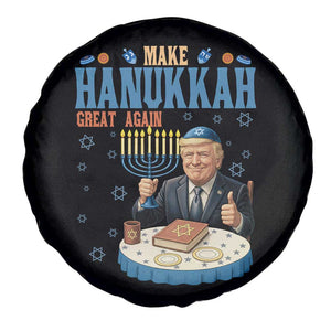 Funny Jewish Holiday Spare Tire Cover Make Hanukkah Great Again Ugly Gift - Print Your Wear