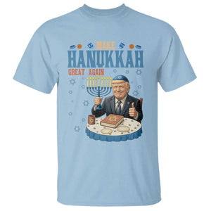 Funny Jewish Holiday T Shirt Make Hanukkah Great Again Ugly Gift TS12 Light Blue Print Your Wear