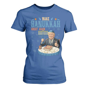 Funny Jewish Holiday T Shirt For Women Make Hanukkah Great Again Ugly Gift TS12 Royal Blue Print Your Wear