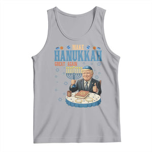 Funny Jewish Holiday Tank Top Make Hanukkah Great Again Ugly Gift TS12 Athletic Heather Print Your Wear