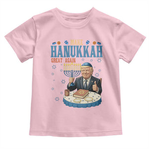 Funny Jewish Holiday Toddler T Shirt Make Hanukkah Great Again Ugly Gift TS12 Light Pink Print Your Wear