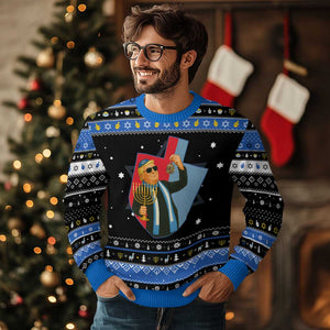 Funny Trump Hanukkah Ugly Sweater Festival Of Lights Gift TS12 Black Blue Print Your Wear