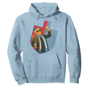 Funny Hanukkah Trump Hoodie Festival Of Lights Gift TS12 Light Blue Print Your Wear