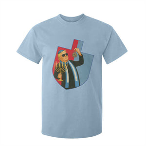 Funny Hanukkah Trump T Shirt For Kid Festival Of Lights Gift TS12 Light Blue Print Your Wear