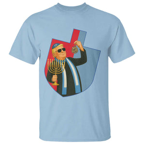 Funny Hanukkah Trump T Shirt Festival Of Lights Gift TS12 Light Blue Print Your Wear
