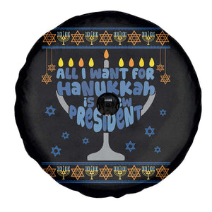 Funny Political Ugly Spare Tire Cover All I Want For Hanukkah Is A New President TS12 Print Your Wear