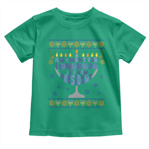 Funny Political Ugly Toddler T Shirt All I Want For Hanukkah Is A New President TS12 Irish Green Print Your Wear