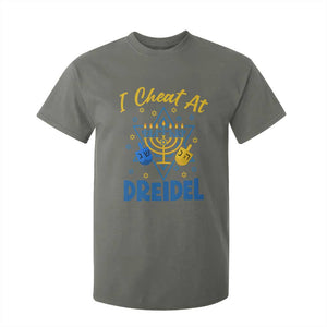 I Cheat At Dreidel T Shirt For Kid Funny Hanukkah Jewish Gift TS12 Military Green Print Your Wear