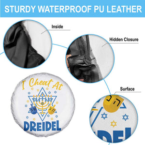 I Cheat At Dreidel Spare Tire Cover Funny Hanukkah Jewish Gift TS12 Print Your Wear