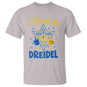 I Cheat At Dreidel T Shirt Funny Hanukkah Jewish Gift TS12 Ice Gray Print Your Wear