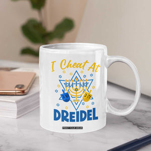 I Cheat At Dreidel Coffee Mug Funny Hanukkah Jewish Gift TS12 Print Your Wear