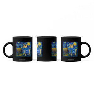 Starry Hanukkah Night Coffee Mug Funny Llama Jewish Holiday Gift TS12 Print Your Wear
