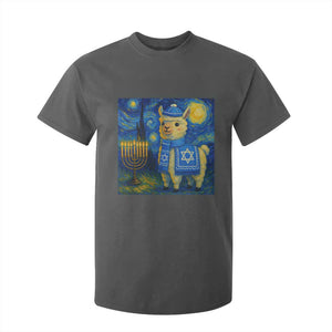 Starry Hanukkah Night T Shirt For Kid Funny Llama Jewish Holiday Gift TS12 Dark Heather Print Your Wear