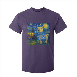 Starry Hanukkah Night T Shirt For Kid Funny Llama Jewish Holiday Gift TS12 Purple Print Your Wear