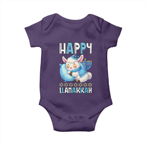 Funny Happy Llamakkah Baby Onesie Cute Llama Jewish Holiday Gift TS12 Purple Print Your Wear