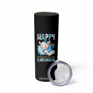 Funny Happy Llamakkah Skinny Tumbler Cute Llama Jewish Holiday Gift TS12 Print Your Wear