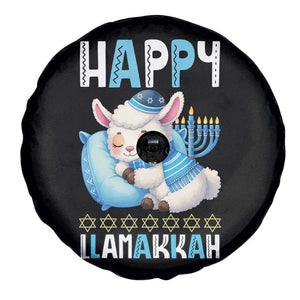 Funny Happy Llamakkah Spare Tire Cover Cute Llama Jewish Holiday Gift - Print Your Wear