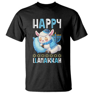 Funny Happy Llamakkah T Shirt Cute Llama Jewish Holiday Gift TS12 Black Print Your Wear