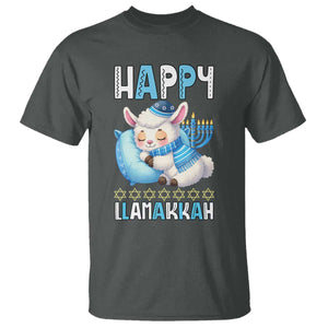 Funny Happy Llamakkah T Shirt Cute Llama Jewish Holiday Gift TS12 Dark Heather Print Your Wear
