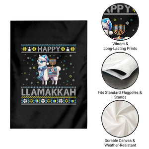 Happy LLamakkah Garden Flag Funny Llama Ugly Hanukkah Christmas Gift TS12 Print Your Wear