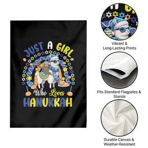A Girl Loves Hanukkah Garden Flag Funny Sloth On Llama Jewish Holiday Gift TS12 Print Your Wear