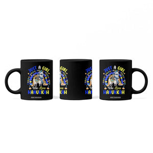 A Girl Loves Hanukkah Coffee Mug Funny Sloth On Llama Jewish Holiday Gift TS12 Print Your Wear