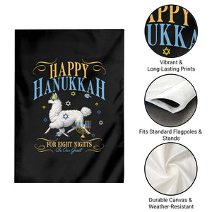 Funny Happy Hanukkah Llama Be Our Guest For Eight Nights Gift Garden Flag Funny Hanukkah Gift TS12 Print Your Wear