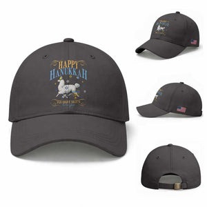 Funny Happy Hanukkah Llama Be Our Guest For Eight Nights Gift Baseball Cap Funny Hanukkah Gift TS12 Baseball Cap Universal Fit Dark Gray Print Your Wear
