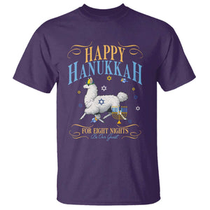 Funny Happy Hanukkah Llama Be Our Guest For Eight Nights Gift T Shirt Funny Hanukkah Gift TS12 Purple Print Your Wear