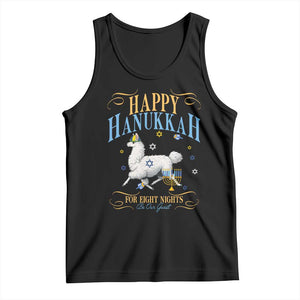 Funny Happy Hanukkah Llama Be Our Guest For Eight Nights Gift Tank Top Funny Hanukkah Gift TS12 Black Print Your Wear