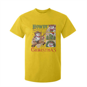 Funny Snowman Cowboy Howdy Christmas T Shirt For Kid Western Holiday Gift TS12 Daisy Print Your Wear