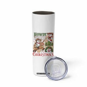 Funny Snowman Cowboy Howdy Christmas Skinny Tumbler Western Holiday Gift TS12 Print Your Wear
