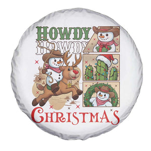 Funny Snowman Cowboy Howdy Christmas Spare Tire Cover Western Holiday Gift TS12 Print Your Wear