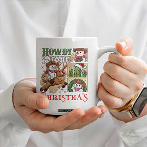 Funny Snowman Cowboy Howdy Christmas Coffee Mug Western Holiday Gift TS12 Print Your Wear