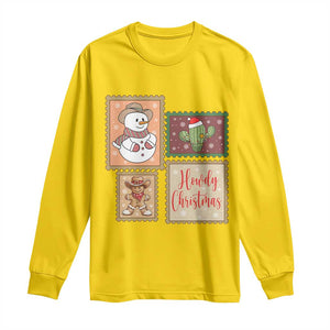 Howdy Christmas Postage Stamp Long Sleeve Shirt Western Life Holiday Gift TS12 Daisy Print Your Wear