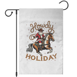 Black Santa Howdy Western Cowboy Garden Flag Christmas Gift TS12 White Print Your Wear