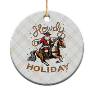 Black Santa Howdy Western Cowboy Ceramic Ornament Christmas Gift TS12 1pc Christmas Plaid Print Your Wear