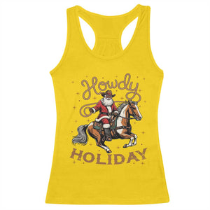Black Santa Howdy Western Cowboy Racerback Tank Top Christmas Gift TS12 Daisy Print Your Wear