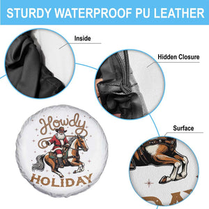 Black Santa Howdy Western Cowboy Spare Tire Cover Christmas Gift TS12 Print Your Wear