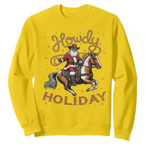 Black Santa Howdy Western Cowboy Sweatshirt Christmas Gift TS12 Daisy Print Your Wear