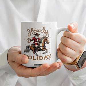 Black Santa Howdy Western Cowboy Coffee Mug Christmas Gift TS12 Print Your Wear
