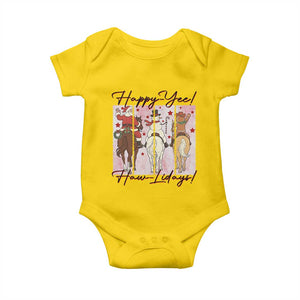 Western Christmas Horse Rider Baby Onesie Happy Yee Haw Lidays TS12 Daisy Print Your Wear