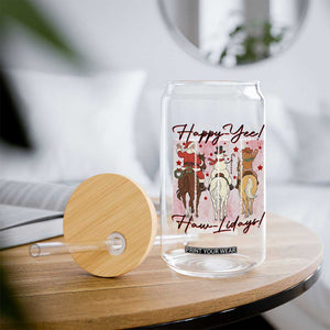 Western Christmas Horse Rider Glass Can Happy Yee Haw Lidays TS12 Print Your Wear