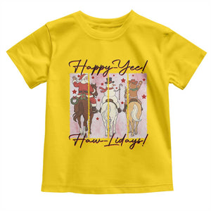Western Christmas Horse Rider Toddler T Shirt Happy Yee Haw Lidays TS12 Daisy Print Your Wear