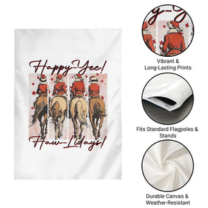 Happy Yee Haw Lidays Garden Flag Western Christmas Horse Rider Cowgirl Gift TS12 Print Your Wear