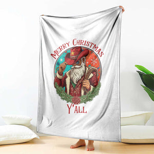 Howdy Santa Merry Christmas Y'all Throw Blanket Funny Western Holiday Gift TS12 Print Your Wear
